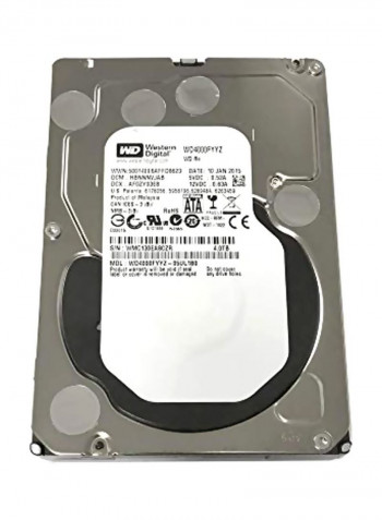 SATA Internal Hard Drive 4TB Silver/Black