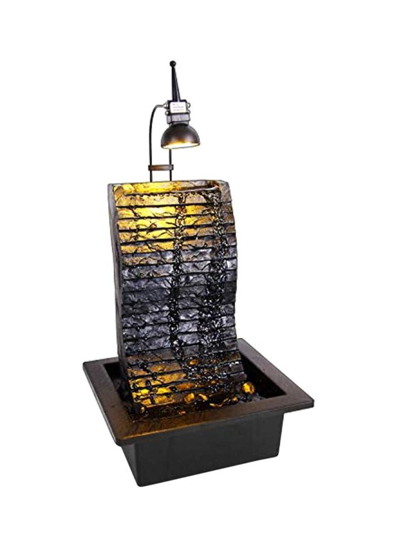 Electric Tabletop Water Fountain Decoration Grey/Black 6.7x8.3x11inch