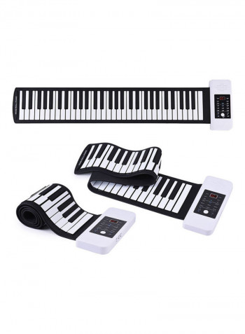 Portable Silicon 61 Keys Hand Roll Up Piano with Electronic USB Keyboard