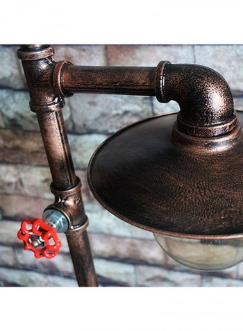 Retro Wrought Iron Pipe Light Floor Lamp Yellow 58x58x156centimeter