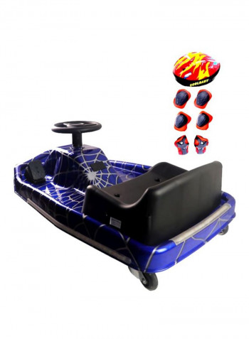 360-Degree Spinning Crazy Drift Electric Ride-on Go Kart 84x38x52centimeter