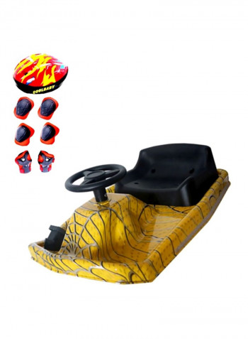 Crazy Cart Electric Ride On With Safety Protective Gears 84x38x52cm
