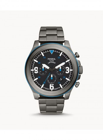 Men's Latitude Chronograph Smoke Stainless Steel Strap Wrist Watch FS5753