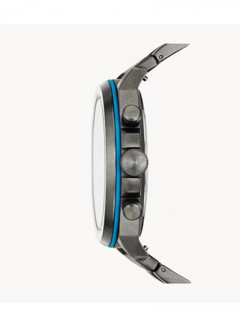 Men's Latitude Chronograph Smoke Stainless Steel Strap Wrist Watch FS5753