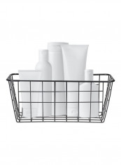 Iron Storage Basket Wall Mounted Storage Organizer Black 28.5*10.5*12cm reviews Iron Storage Basket Wall Mounted Storage Organizer Black 28.5*10.5*12cm