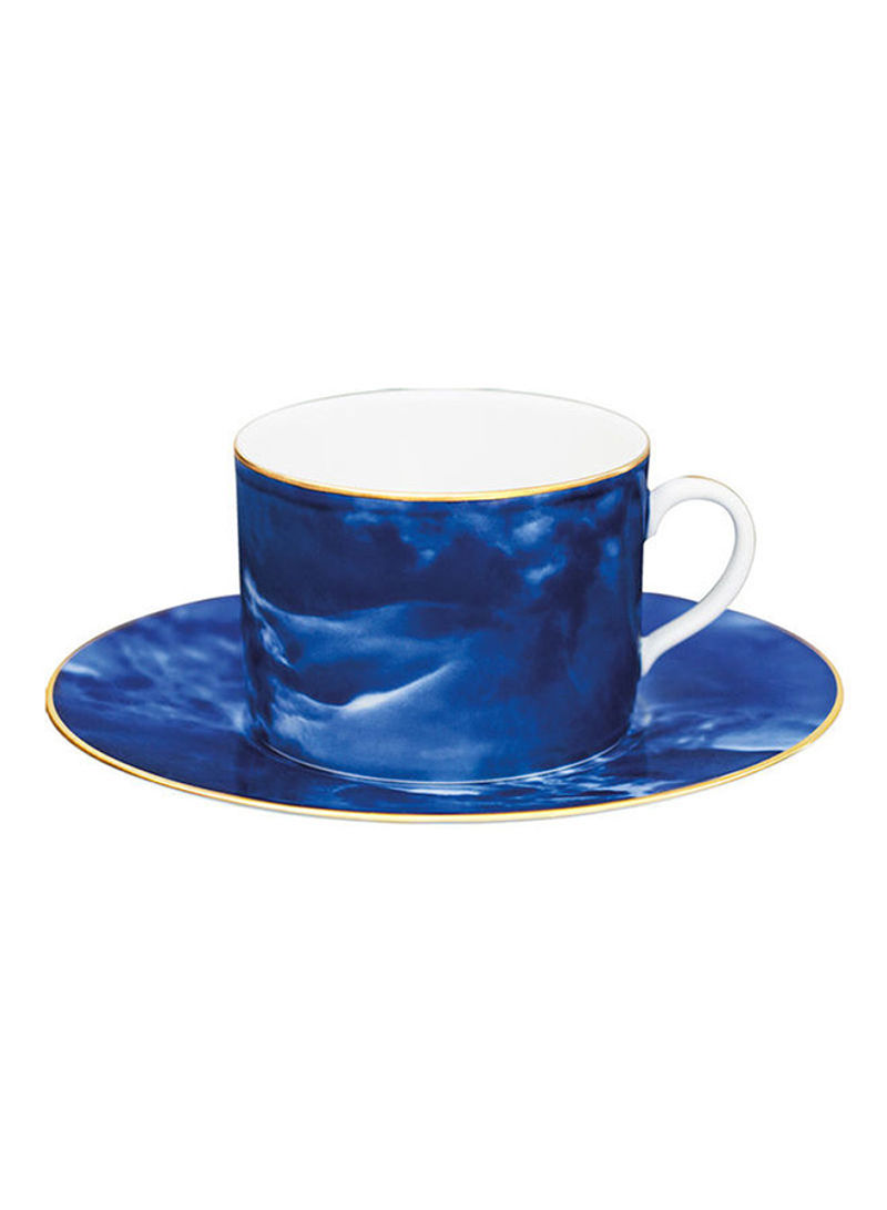 Cup With Saucer Blue 90ml