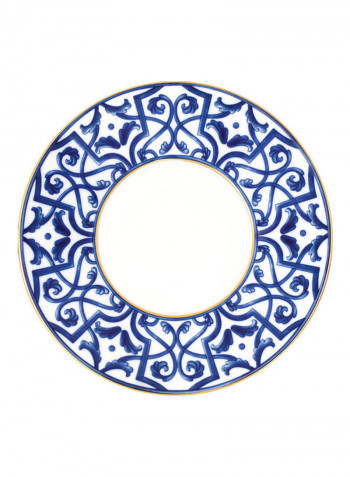 8-Piece Tea Cup And Saucer Set Blue/White 90ml