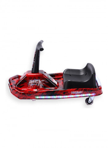 Electric Drifting Scooter Crazy Cart Ride On Toy With LED Lights 12.5kg