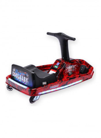 Electric Drifting Scooter Crazy Cart Ride On Toy With LED Lights 12.5kg