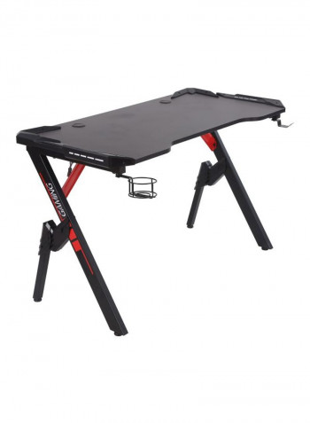 Gaming Computer Desk With LED Lights Black/Red 120x60x73cm