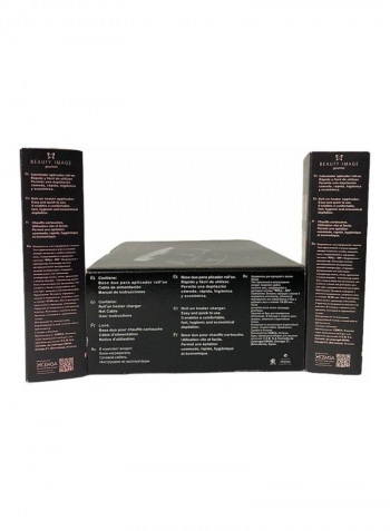 Professional Wax Double Roll'On Applicants With Base Heater Black/Pink 200watts