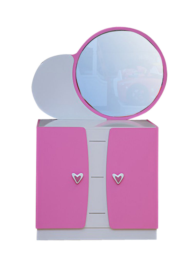 Goody Love Chest of Drawer With Mirror Pink 87x156x47centimeter