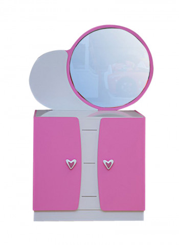 Goody Love Chest of Drawer With Mirror Pink 87x156x47centimeter