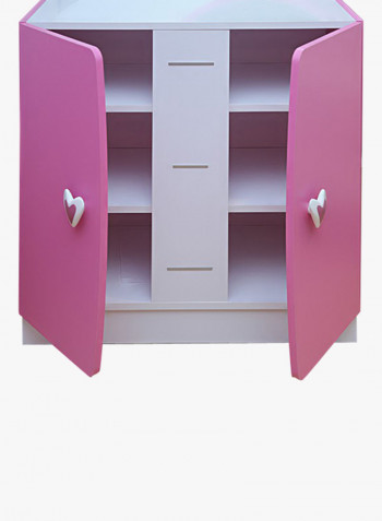 Goody Love Chest of Drawer With Mirror Pink 87x156x47centimeter