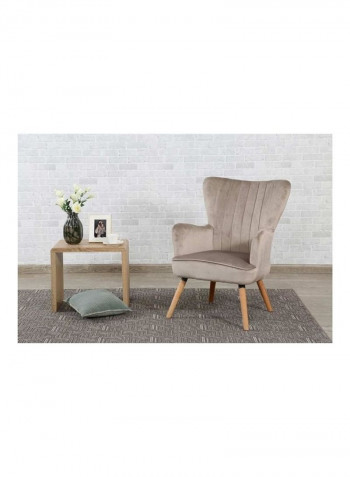 Napster Accent Chair Beige/Brown 70x98x75cm