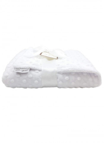 Snow Minky Dot Baby Blanket