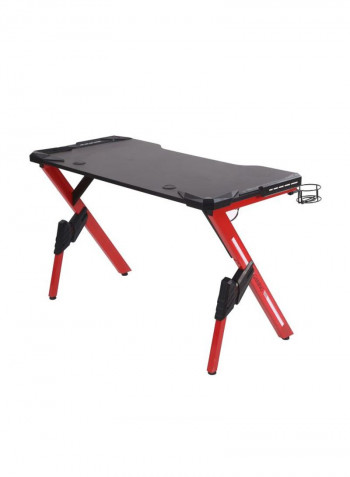 Gaming Computer Desk With LED Lights Red/Black 120x60x73cm