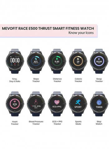 Race Thrust ECG Smart-Watch for Fitness & Health Blue