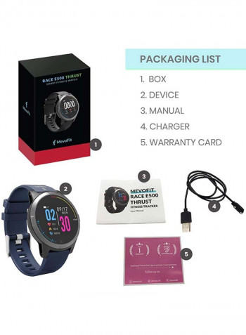 Race Thrust ECG Smart-Watch for Fitness & Health Blue