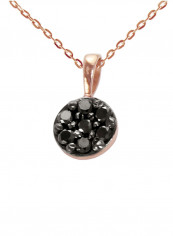 18K Rose Gold Genuine Diamonds Solitaire Necklace 0.07 Carat