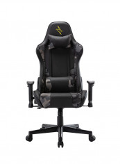Gaming Chair With Lumbar Support And Neck Pillow Black 86x66x34cm