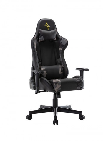 Gaming Chair With Lumbar Support And Neck Pillow Black 86x66x34cm