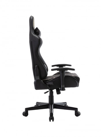 Gaming Chair With Lumbar Support And Neck Pillow Black 86x66x34cm
