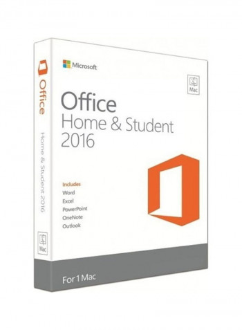 Office Home And Student 2016 For Mac - 1 User Grey/White