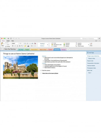 Office Home And Student 2016 For Mac - 1 User Grey/White