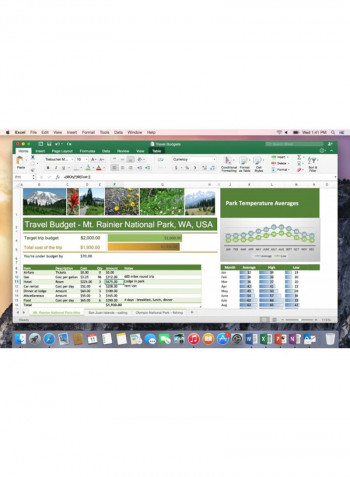 Office Home And Student 2016 For Mac - 1 User Grey/White