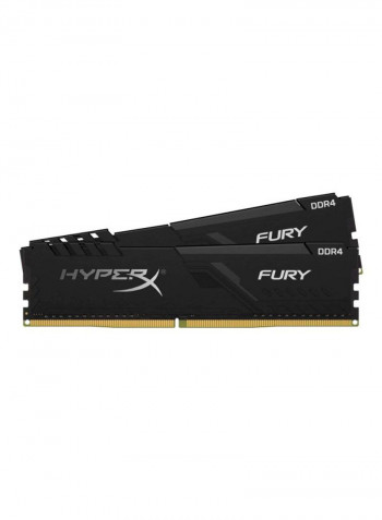 2-Piece Fury DDR4 RAM 16GB Black/Gold/White
