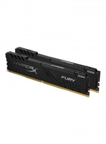 2-Piece Fury DDR4 RAM 16GB Black/Gold/White