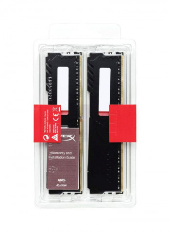 2-Piece Fury DDR4 RAM 16GB Black/Gold/White