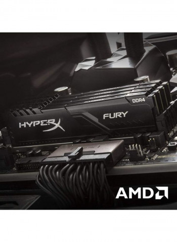 2-Piece Fury DDR4 RAM 16GB Black/Gold/White