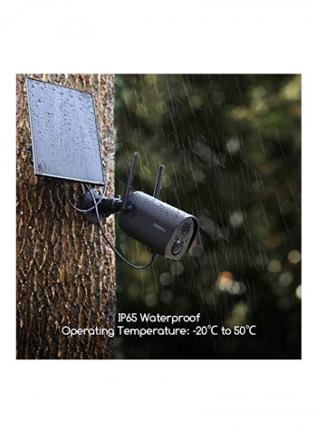 1080P WiFi Outdoor Rechargeable Solar Powered Waterproof Camera with Two-Way Audio and Motion Detection
