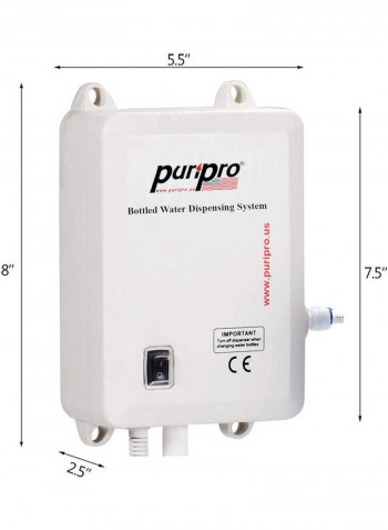 Automatic Bottled Water Dispenser System White 20x20x10cm