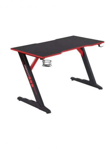 Z-Shaped Gaming Computer Table Black/Red 120x60x73cm
