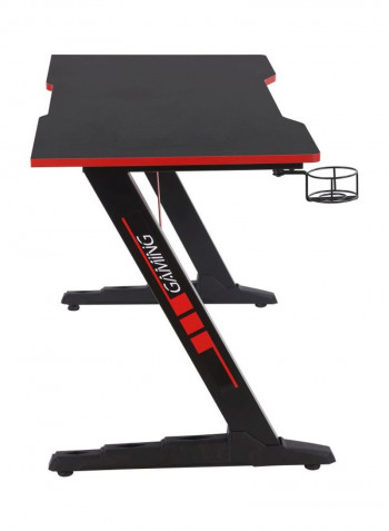 Z-Shaped Gaming Computer Table Black/Red 120x60x73cm