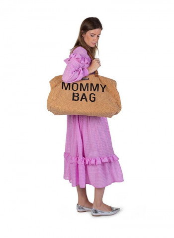 حقيبة بيج تيدي مزينة بعبارة Mommy Bag