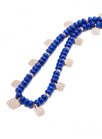 18 Karat Gold Plated Beaded Necklace
