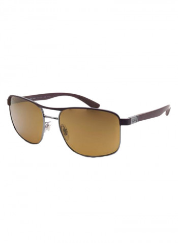 Men's Classic Square Sunglasses - Lens Size: 58 mm