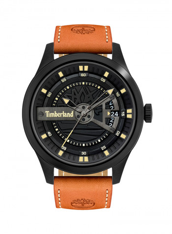 Men's Leather Strap Chronograph Wrist Watch T TBL15930JSB-02