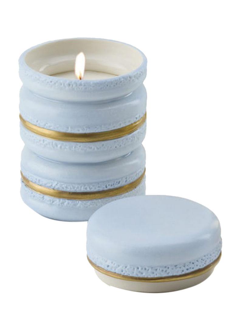Macaron Scented Candle Blue/Gold 10x7cm