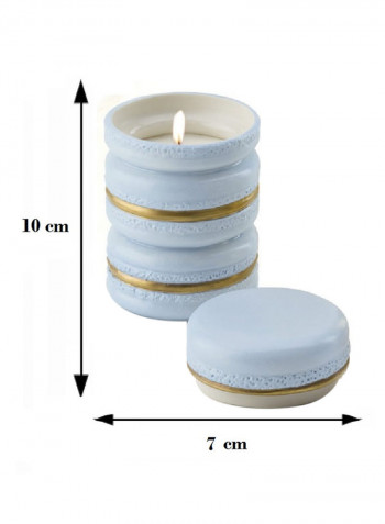 Macaron Scented Candle Blue/Gold 10x7cm