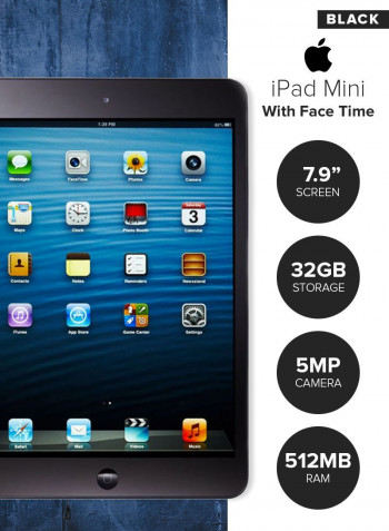 Refurbished - iPad Mini 7.9inch, 32GB, WiFi, Black With Facetime