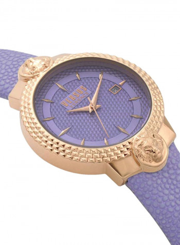 Women's Leather Analog Wrist Watch V WVSPLK0519
