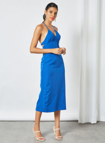 Strappy Midi Dress Blue