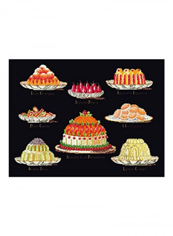 Sweet Dishes Cross Stitch Kit Multicolour
