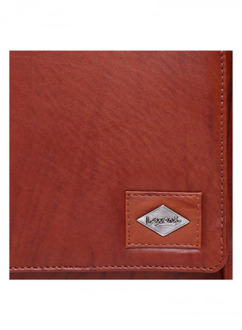 Leather Stitch Detailed Crossbody Bag Brown