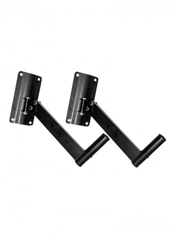 1-Pair Wall Mount Speaker Bracket Black